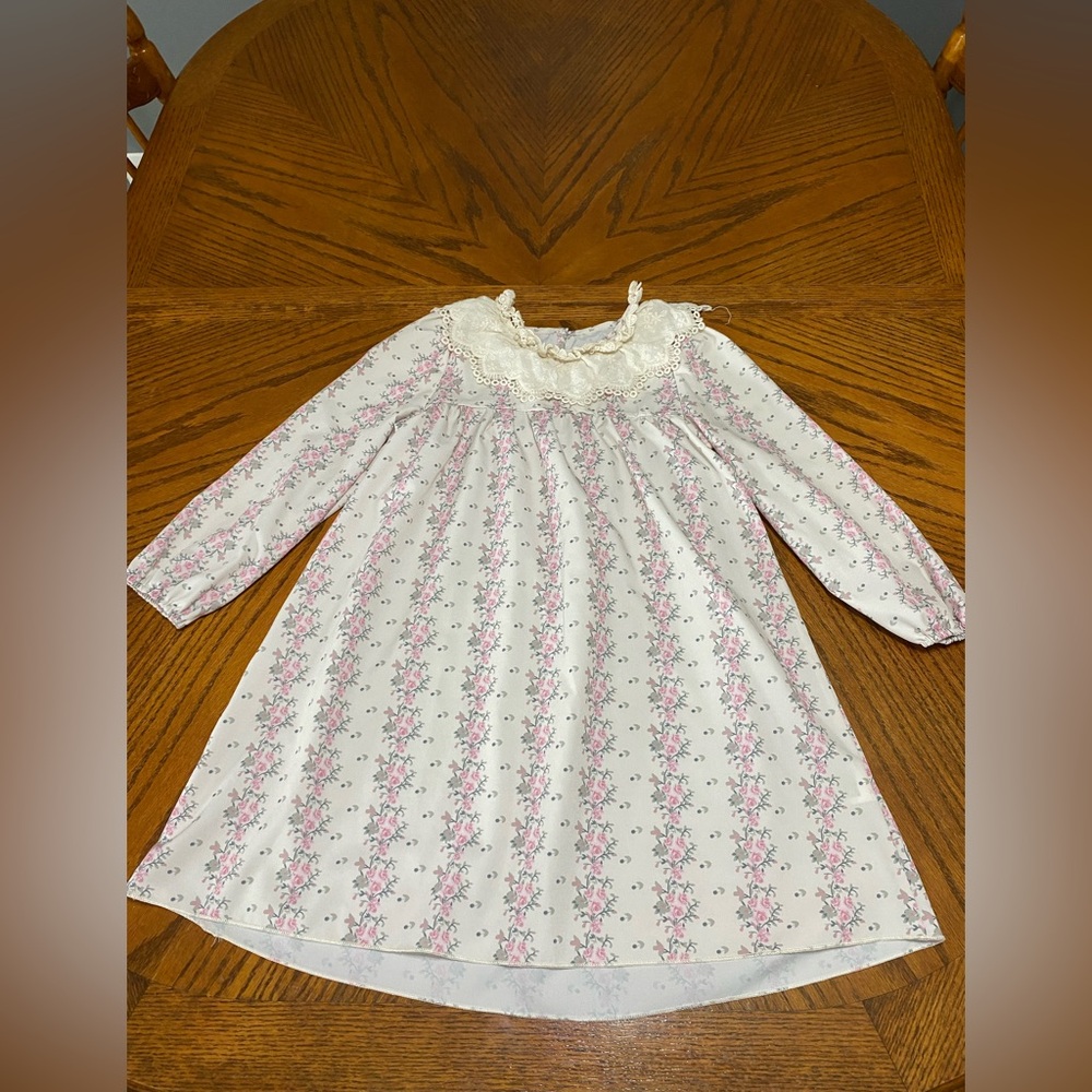 SHEIN White and Pink Floral Dress